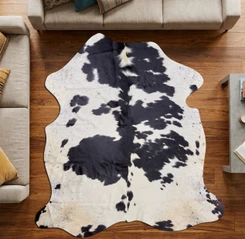 Black And White Cowhide Rug NOV26-169 (210cm x 190cm)