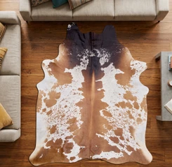 Spotted Fawn And White Cowhide Rug NOV26-177 (230cm x 200cm)
