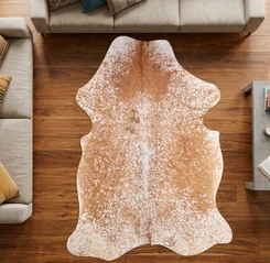 Spotted Fawn And White Cowhide Rug NOV26-196 (210cm x 150cm)