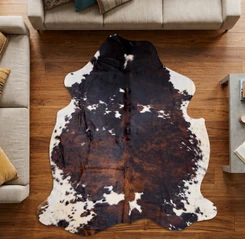 Brown And White Cowhide Rug NOV26-227 (230cm x 200cm)
