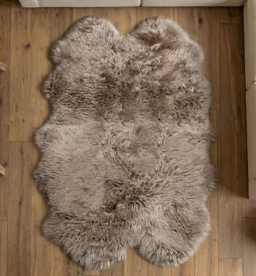 Taupe Quad Sheepskin Rug (195cm x 115cm) - QSTAUPE