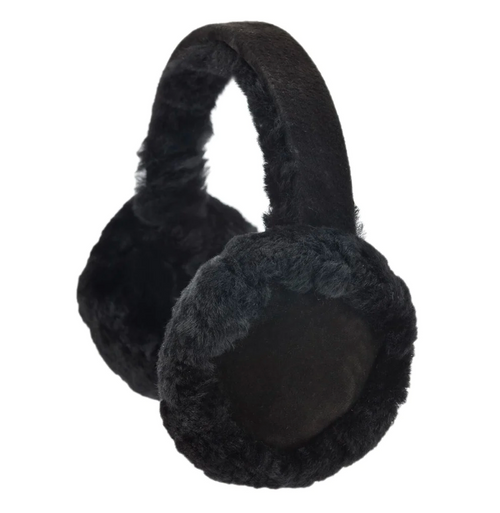 Sheepskin Earmuffs in Black (EM-01)