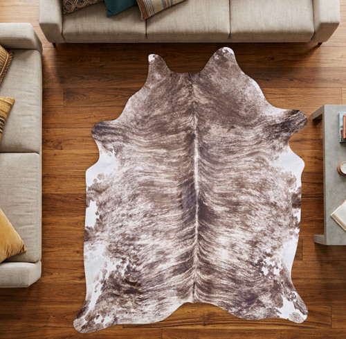 Brindle Brown And Cream Cowhide Rug NOV26-006 (220cm x 180cm)