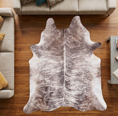 Dappled Brown And Cream Cowhide Rug NOV26-008 (230cm x 200cm)
