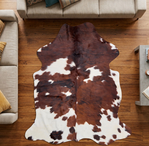 Tri  Brown And White Cowhide Rug NOV26-018 (190cm x 170cm)
