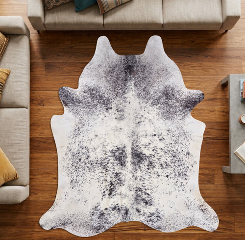 Speckled Black And White Cowhide Rug NOV26-020 (230cm x 200cm)
