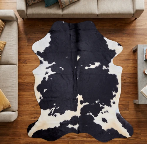 Black And White Cowhide Rug NOV26-029 (210cm x 180cm)