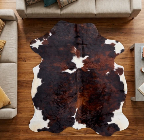 Brown And White Cowhide Rug NOV26-039 (180cm x 170cm)