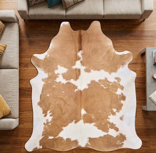 Brown And White Cowhide Rug NOV26-112 (230cm x 200cm)