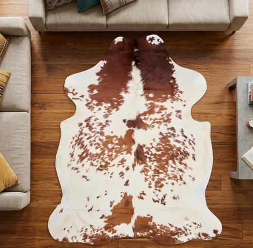 Spotted Brown And White Cowhide Rug NOV26-214 (220cm x 190cm)
