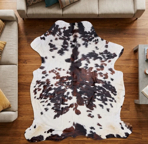Brown And White Cowhide Rug NOV26-224 (210cm x 190cm)