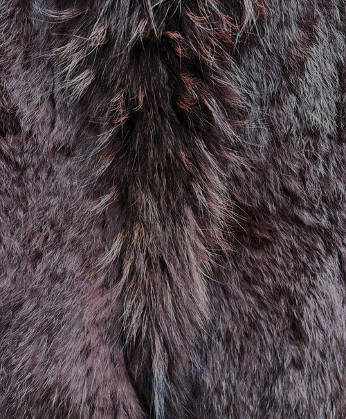 Short Chocolate Brown Rabbit and Fox Real Fur Gilet