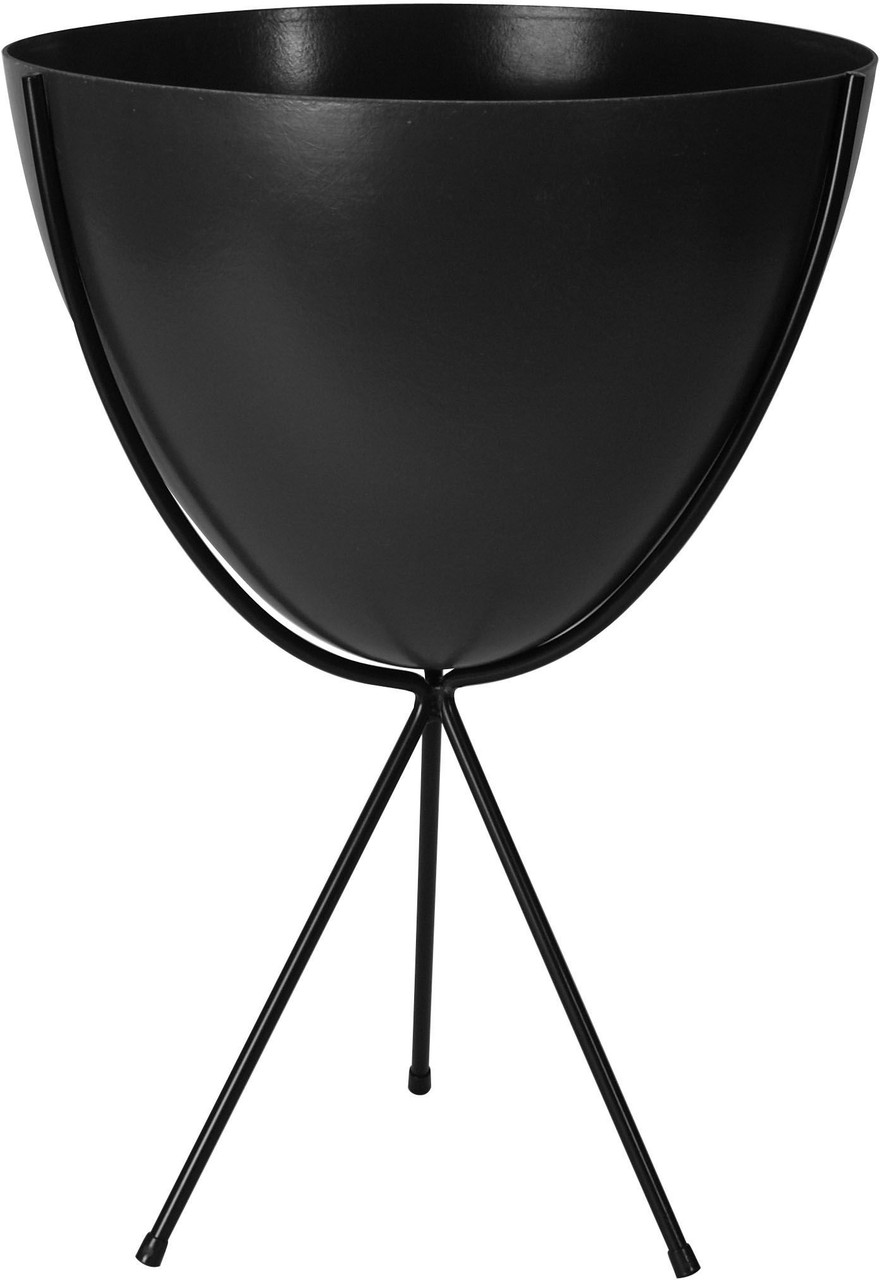 Retro Bullet Planter Short Black Stand