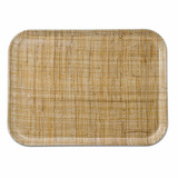 Fiberglass Tray with Rattan Inlay Pattern (various sizes)