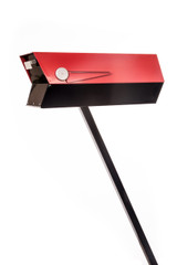 This mid-century modern mailbox design was inspired by those produced in the 1950s and 1960s. Two-tone color brings out the design’s clean lines. Colors are original Eichler Exterior Accent Colors. Now you can have a mailbox that looks great with your mid-century, modern, and/or contemporary home.  The perfect blast from the past for your Atomic Ranch!  Crafted in America, the way it used to be.

Material: 20 gauge galvannealed steel, same as the 50s-70s [75%+ thicker than most mailboxes made today]
Paint: powder coated inside and out, baked at 400 degrees [environmentally friendly]
Anodized aluminum flag cap and door pull
Size: 7” wide x 7.75” high x 21.25” long