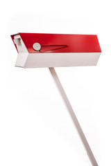 This mid-century modern mailbox design was inspired by those produced in the 1950s and 1960s. Two-tone color brings out the design’s clean lines. Colors are original Eichler Exterior Accent Colors. Now you can have a mailbox that looks great with your mid-century, modern, and/or contemporary home.  The perfect blast from the past for your Atomic Ranch!  Crafted in America, the way it used to be.

Material: 20 gauge galvannealed steel, same as the 50s-70s [75%+ thicker than most mailboxes made today]
Paint: powder coated inside and out, baked at 400 degrees [environmentally friendly]
Anodized aluminum flag cap and door pull
Size: 7” wide x 7.75” high x 21.25” long