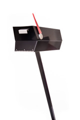 This mid-century modern mailbox design was inspired by those produced in the 1950s and 1960s.  Colors are original Eichler Exterior Accent Colors. Now you can have a mailbox that looks great with your mid-century, modern, and/or contemporary home.  The perfect blast from the past for your Atomic Ranch!  Crafted in America, the way it used to be.

Material: 20 gauge galvannealed steel, same as the 50s-70s [75%+ thicker than most mailboxes made today]
Paint: powder coated inside and out, baked at 400 degrees [environmentally friendly]
Anodized aluminum flag cap and door pull
Size: 7” wide x 7.75” high x 21.25” long
