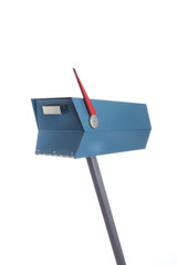 This mid-century modern mailbox design was inspired by those produced in the 1950s and 1960s. Colors are original Eichler Exterior Accent Colors. Now you can have a mailbox that looks great with your mid-century, modern, and/or contemporary home.  The perfect blast from the past for your Atomic Ranch!  Crafted in America, the way it used to be.

Material: 20 gauge galvannealed steel, same as the 50s-70s [75%+ thicker than most mailboxes made today]
Paint: powder coated inside and out, baked at 400 degrees [environmentally friendly]
Anodized aluminum flag cap and door pull
Size: 7” wide x 7.75” high x 21.25” long