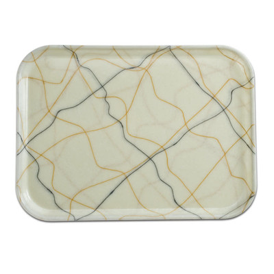 Fiberglass Tray in Gold/Black Swirl Pattern (various sizes)