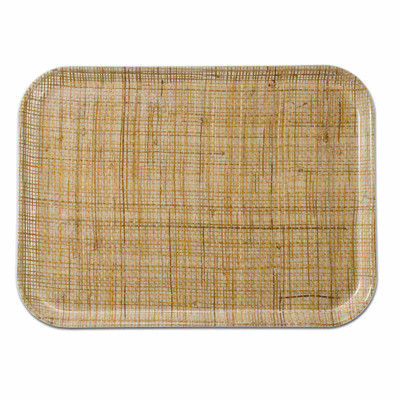 Fiberglass Tray with Rattan Inlay Pattern (various sizes)