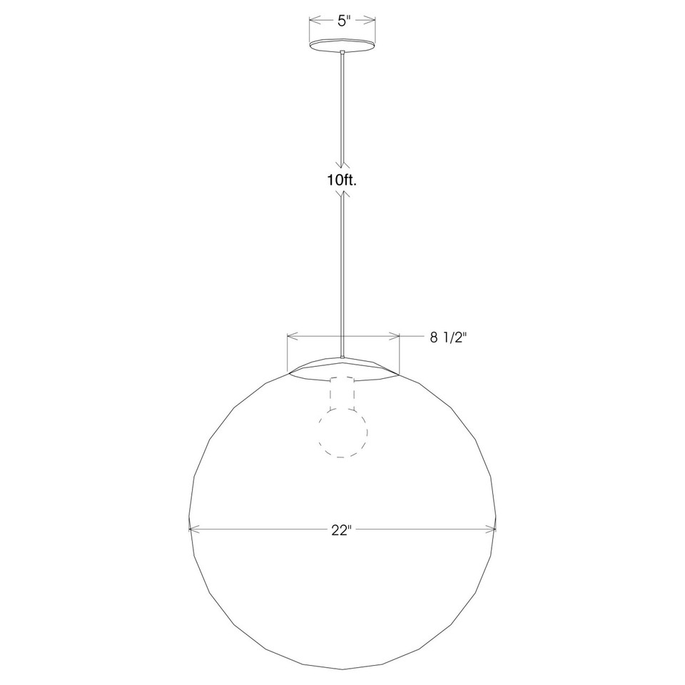 Globe Pendant--22 inch Diameter