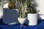 Short Retro Bullet Planter in white with white stand