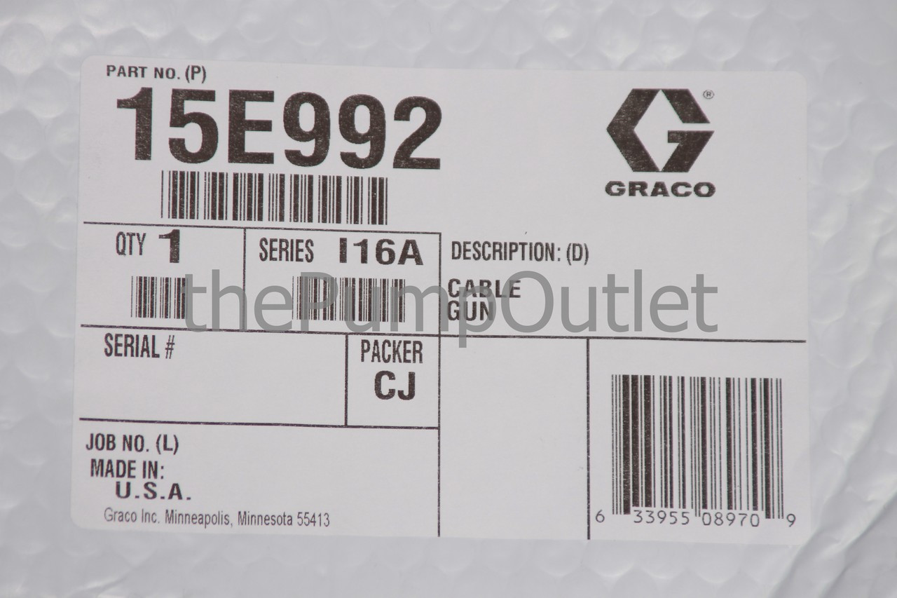 Graco LineLazer V Main Gun Cable - 25A488 For 3900 5900 Series