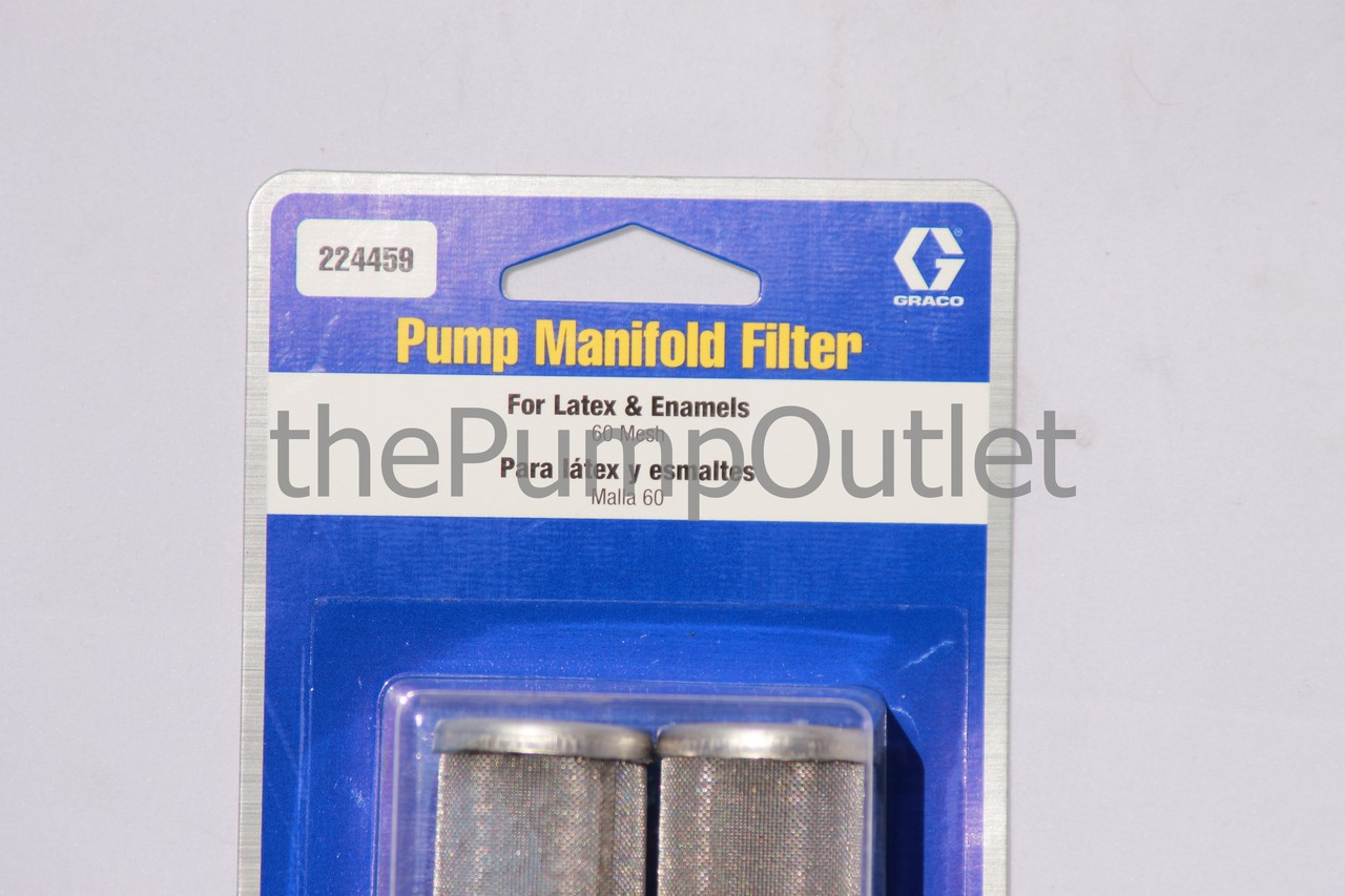 GRACO 224459 224-459 Pump Manifold Filter 60 Mesh *Pack of 2 167025
