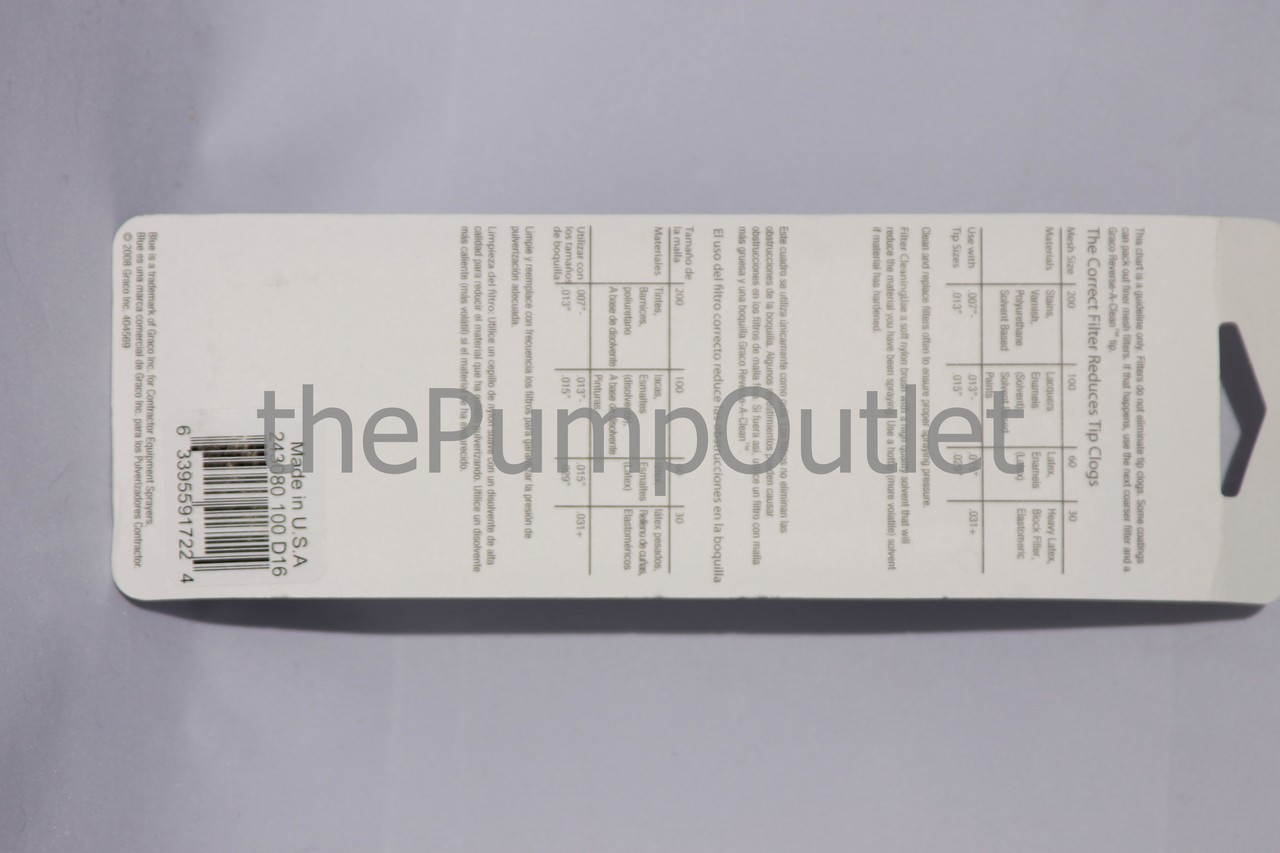 GRACO 243080 243-080 Manifold Filter 60 Mesh - thePumpOutlet.com