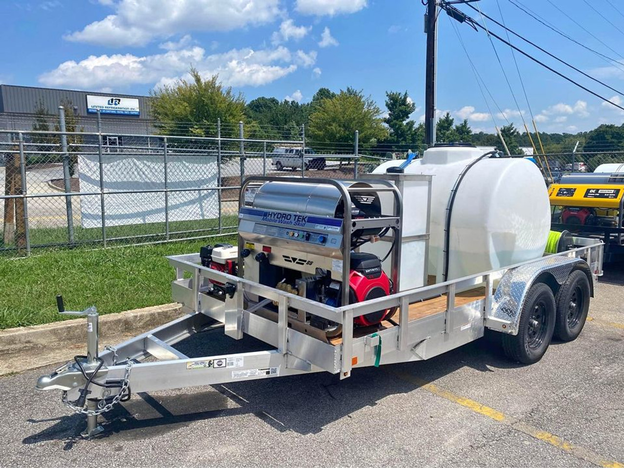 Aluminum hot water pressure washing trailer for sale