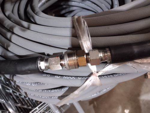 3/8" high pressure hose includes stainless steel quick connects