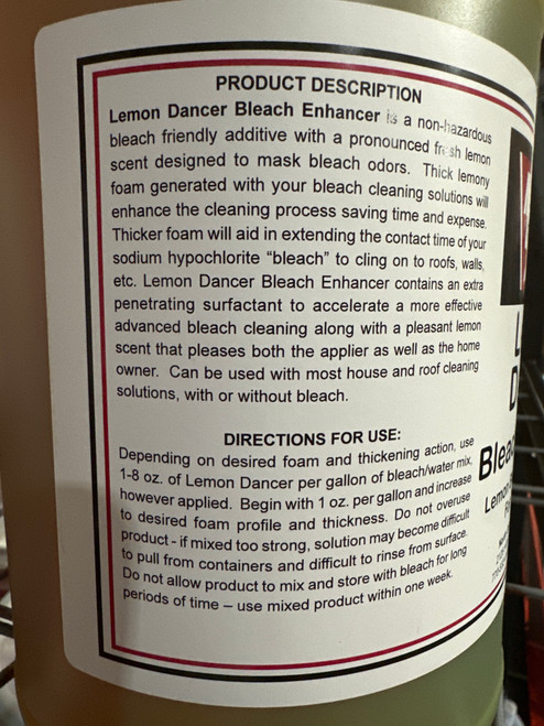 Lemon Dancer bleach enhancer offers a thick foam for maximizing cling time