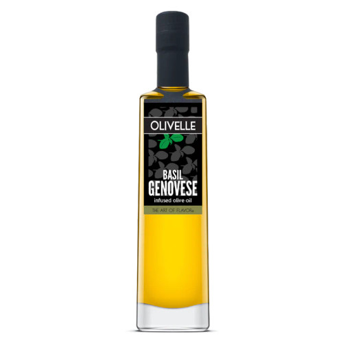 Taste: Light and slightly peppery.

Take delight in the garden fresh aroma of basil blended perfectly with the green grassy flavor and slightly peppery finish of this premium Italian extra virgin olive oil.