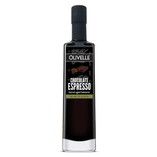Taste: Rich and chocolatey! 

Enjoy the natural sweetness of chocolate with the complex flavors of espresso in this full bodied, barrel aged, thick balsamic vinegar as a healthy way to get your chocolate fix. Amazingly delicious on everything from steak to strawberries.