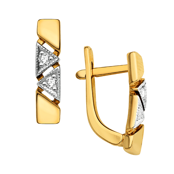 18CT GOLD DIAMOND EARRINGS