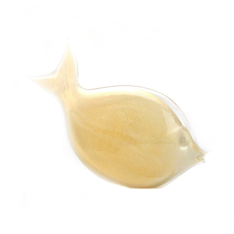 Murano Glass Fish Amber Gold
