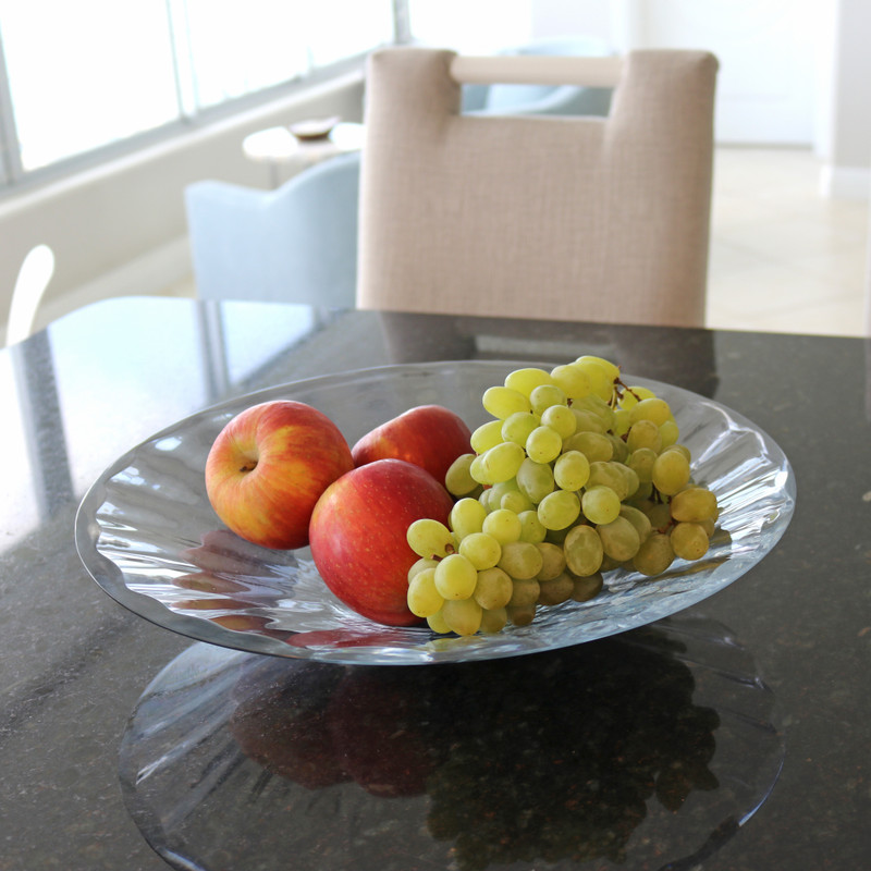  PANNIXIA Glass Large Fruit Bowls for Table Centerpiece