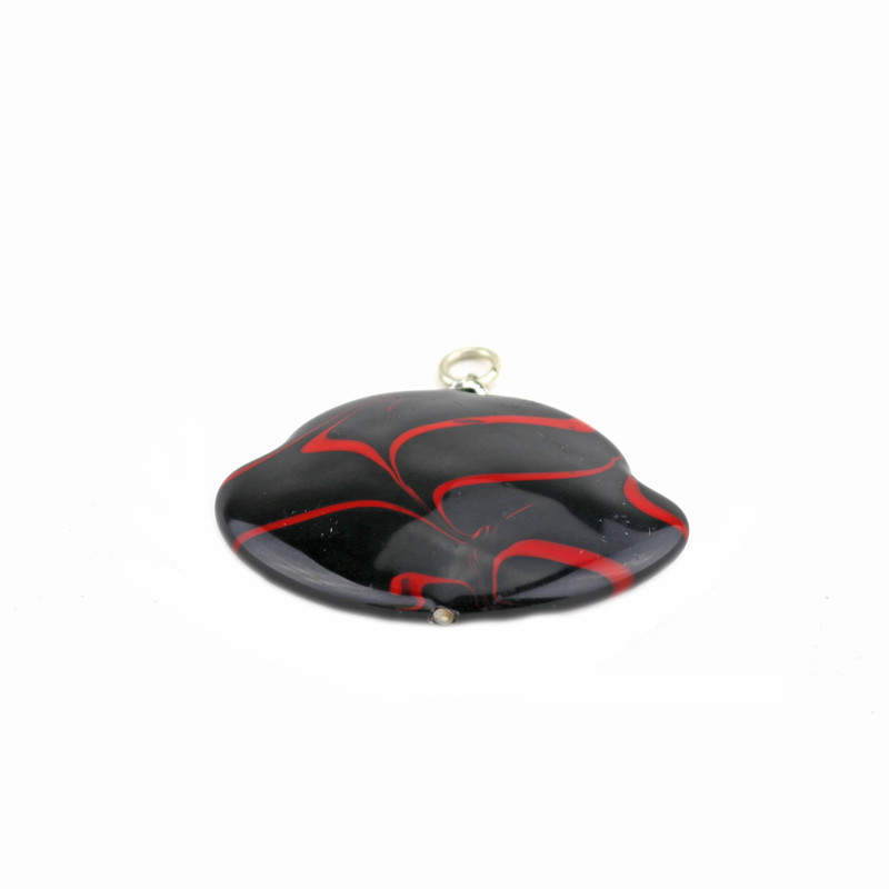 Murano Glass Francesca Pendant Red Black