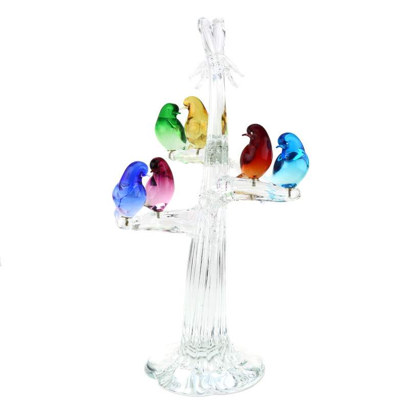Murano Glass Tree with 6 Birds