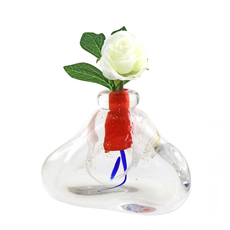 Toulouse European Art Glass Vase Orange