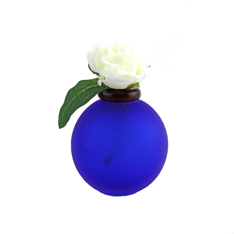 Cipola Murano Glass Vase Blue
