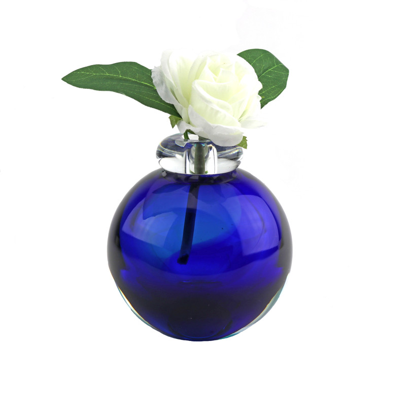Asti European Art Glass Vase Aqua Blue