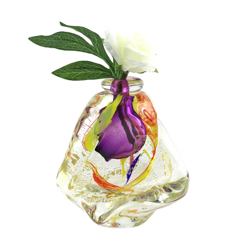 Toulose European Art Glass Vase Violet