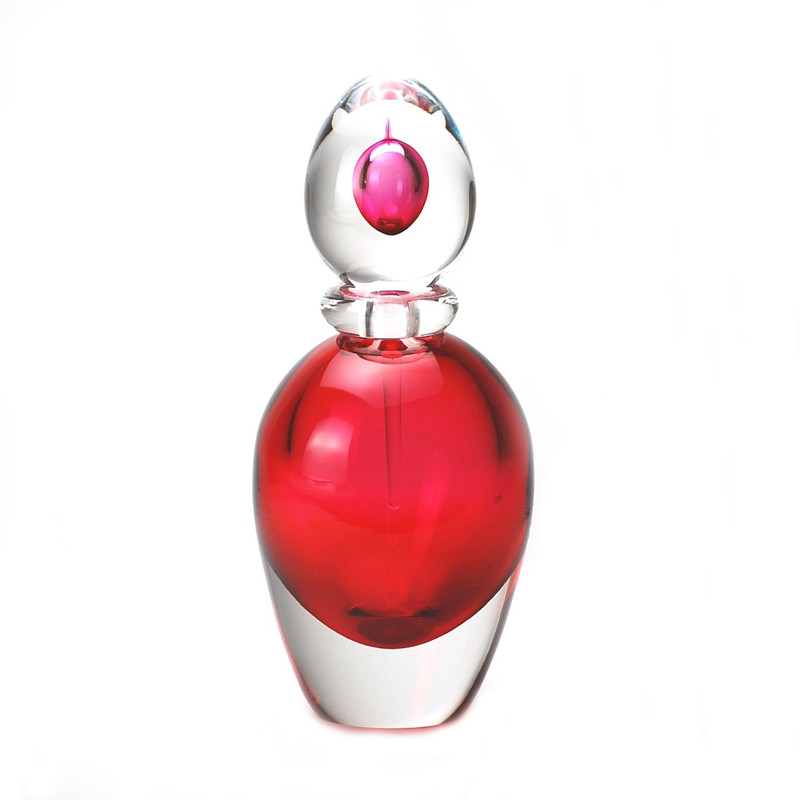 Murano Glass Capri Crystal Perfume Bottle Ruby