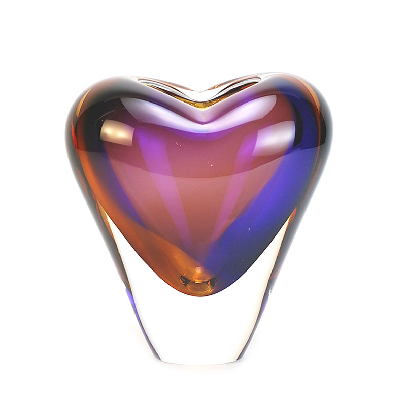 工芸品 Murano Glass Vase (Purple) mid-century-twisted-murano-
