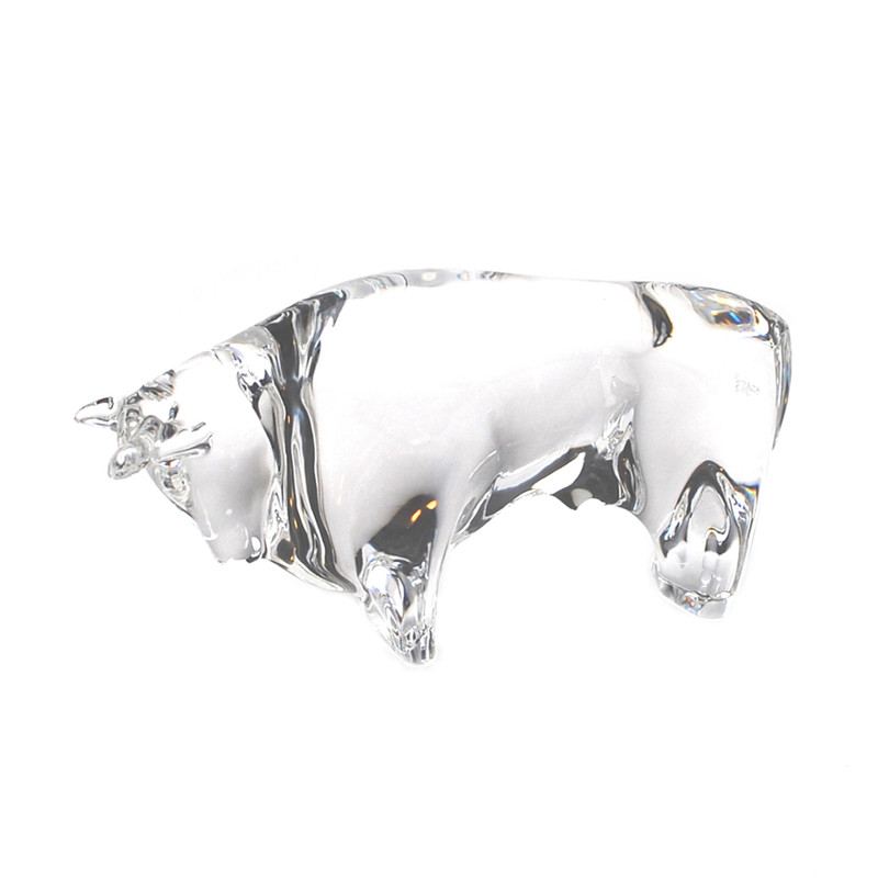 Murano Glass Design Crystal Bull