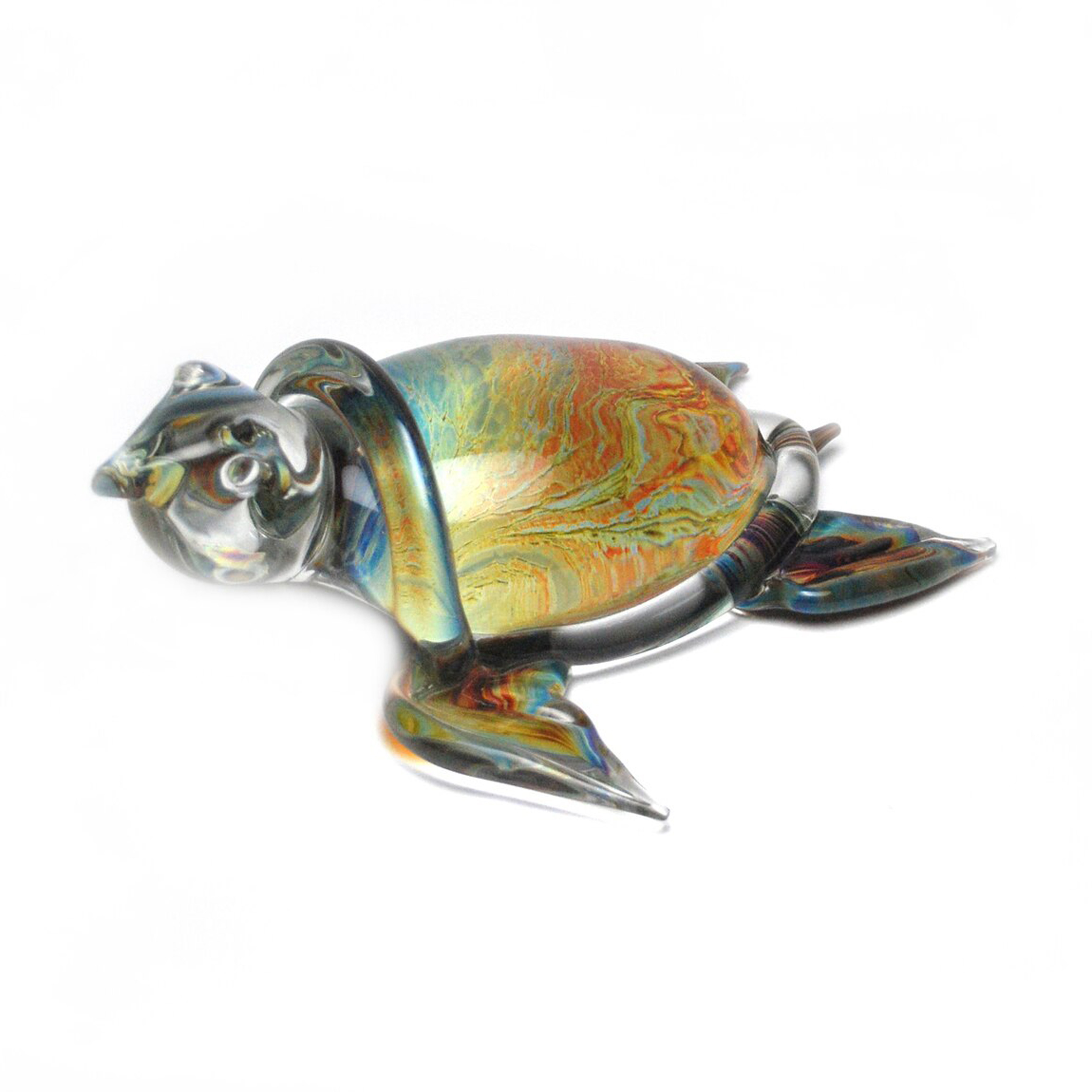 VINTAGE　MURANO ムラーノ　ガラス　置物　タートル　亀 Michelangelo - Murano Glass Turtle With Murrina Millefiori