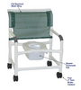Extra Wide PVC Shower Commode Chair