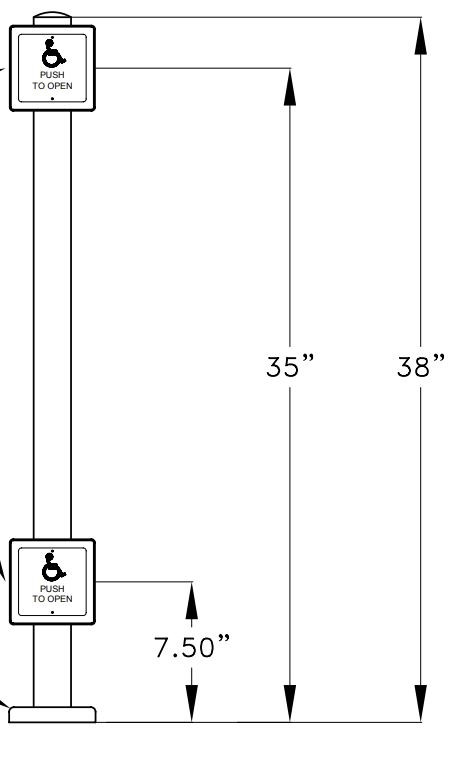 Order Aluminum Bollard Post Square Bollard