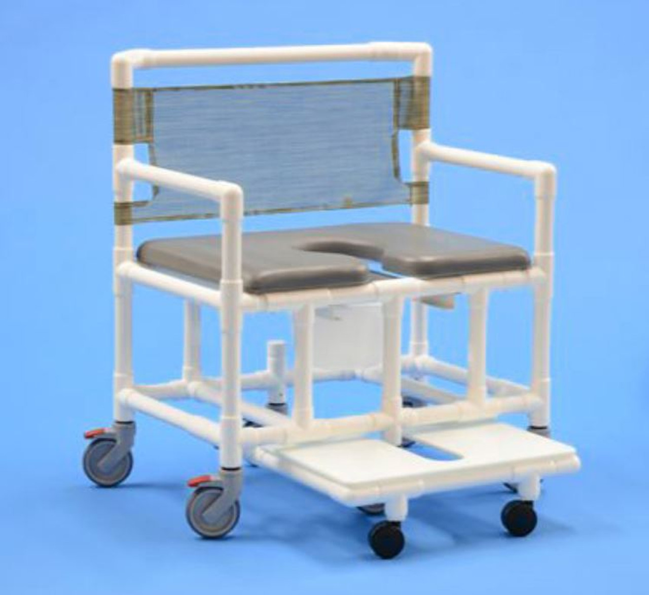 healthline pvc shower commode chair